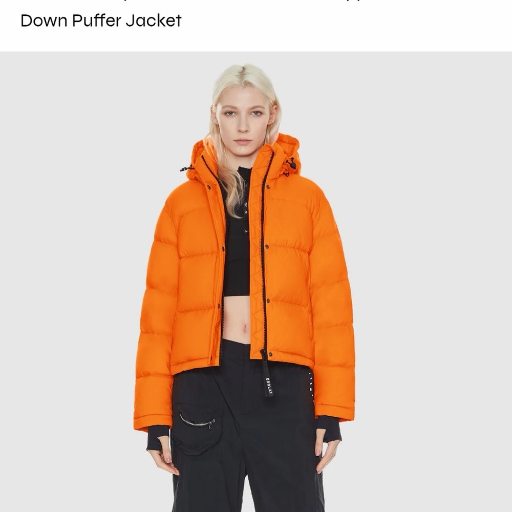 Vibrant Orange Women's Puffer Jacket